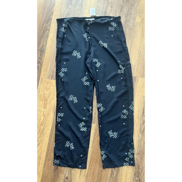 Vintage Chicos Design Pants Silk 100% Drawstring Pull On Funky Retro NEW 0 Small - Picture 1 of 3